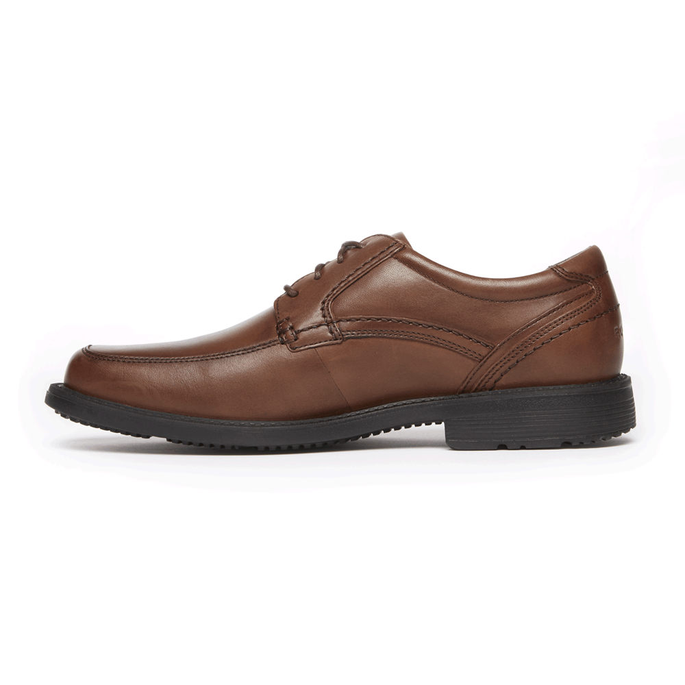 Rockport Singapore Mens Lace Up - Style Leader 2 Apron Toe Brown - HT4075138